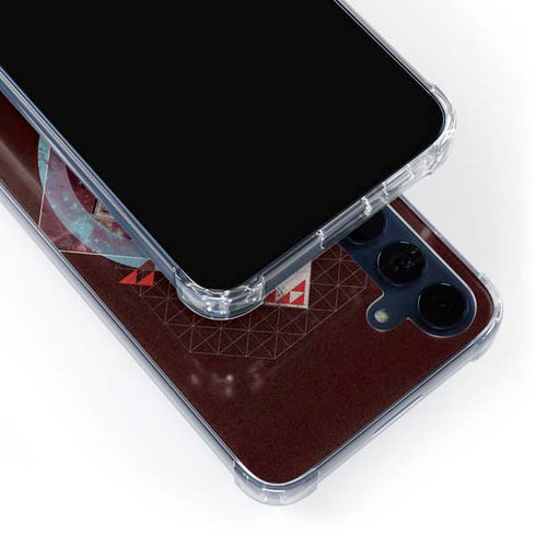 DC Comics Superman Purple Abstract Collage Galaxy A35 5G Clear Case